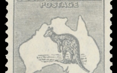Australia 1931-36 CofA £1 grey, large part original gum, fine.