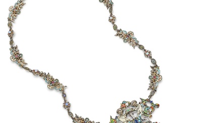 Austro-Hungarian Antique Enamel Necklace