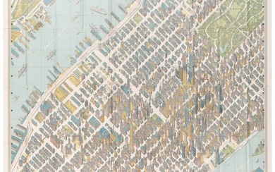 BOLLMANN, Hermann (1911 – 1971). Map of New York City. 1962.
