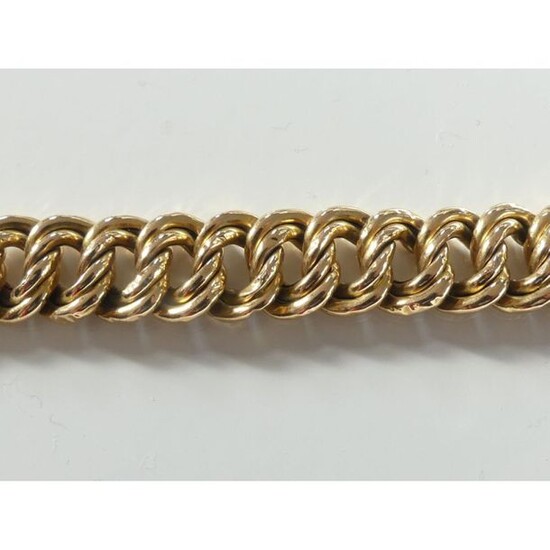 BRACELET in 750°/°° yellow gold American chain bracelet. L.21cm. PB.19,42grs....