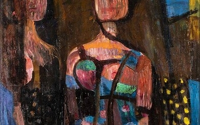 BRUNO CASSINARI (Piacenza, 1912 - Milano, 1992) Due figure, 1963...