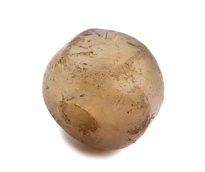 Bactrian Quartz Button Bead and Seal with Dear head...