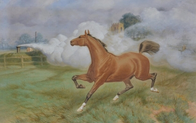 Basil Nightingale (British 1864-1940), Horse affrighted