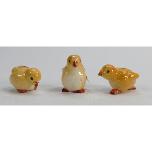 Beswick Chicks: Three chicks- pecking 2201, running 2200 and...
