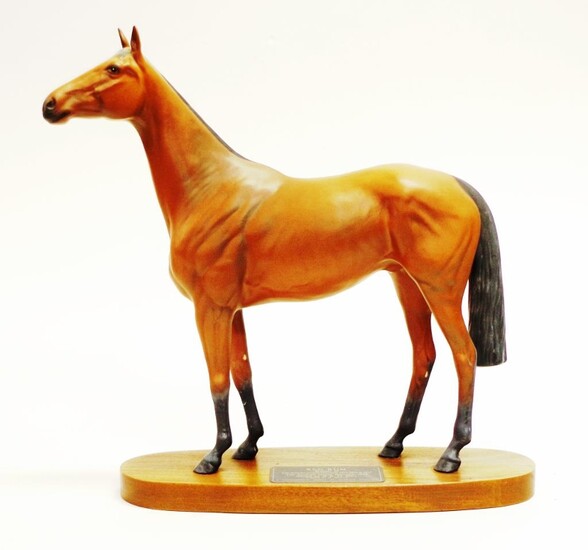 Beswick 'Connoisseur' 'Red Rum' horse figure with plaque: 'Red...