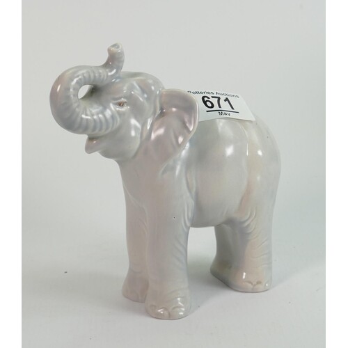 Beswick grey elephant with trunk in salute 828