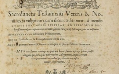 Biblia Sacrosancta Testamenti Veteris & Noui, iuxta