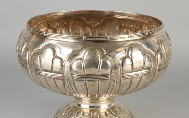 Big silver bowl, 925/000, round bowl driven operation