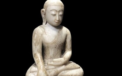 Bouddha assis en Bhumisparsha Mûdra sur un... - Lot 71 - Eric Caudron