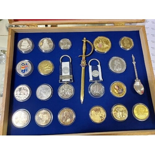 Boxed Admiral Nelson Collection Of Silver Proof & Gold Plate...