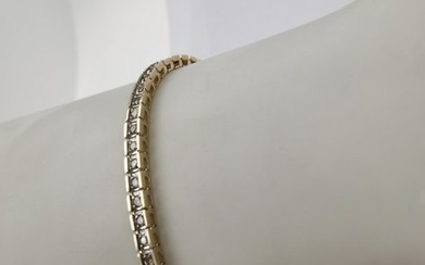 Bracelet - 10 kt. White gold, Yellow gold Diamond