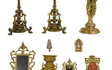 Brass and Metal Decorative Object Assortment