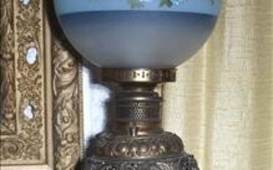 Brass and Onyx Banquet Lamp