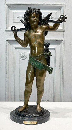 Bronze Of Cupid With Bow