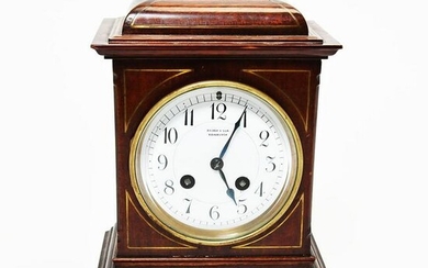 Brooks & Son Edinburgh Mahogany and Brass Mantle Clock.