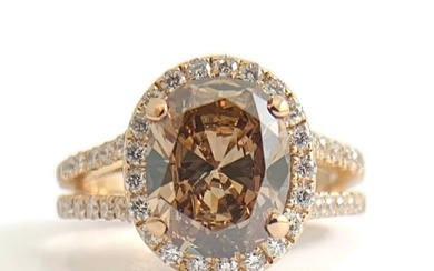 Brown Diamond Rose Gold Ring