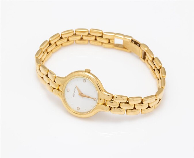 Bucherer 18ct gold ladies wristwatch with bracelet band and Swiss...