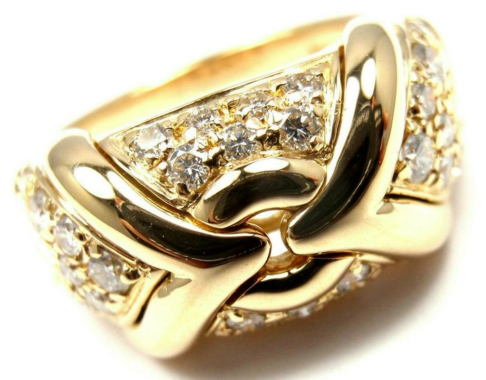 Bulgari Bvlgari 18k Yellow Gold Diamond Band Ring