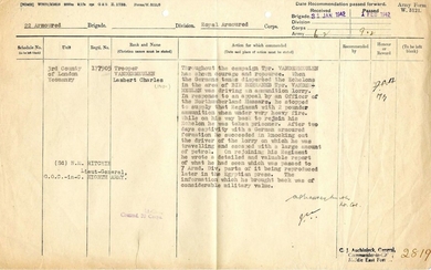 CAMPBELL JOCK: (1894-1942) Scottish Major General, Victoria Cross winner for his actions at Sidi Rez...