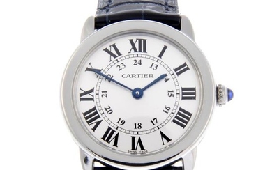 CARTIER - a Ronde Solo wrist watch. Stainless steel