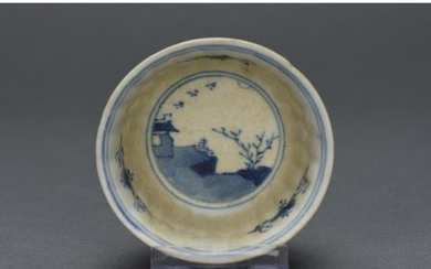 CHINESE QING BLUE AND WHITE PORCELAIN BOWL