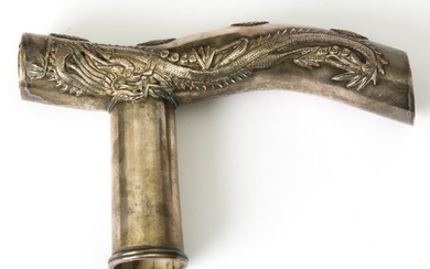 CHINESE SILVER CANE HANDLE