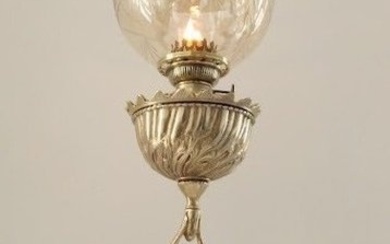 Carl Meyer & Co. - Kerosene lamp - Brass, Bronze, Crystal, Glass
