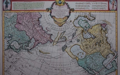 Carte Des Nouvelles Decouvertes Au Nord de la Mer du Sud, Tant a l'Est de la Siberie et du Kamtchatka, Qua l'Ouest de la Nouvelle France