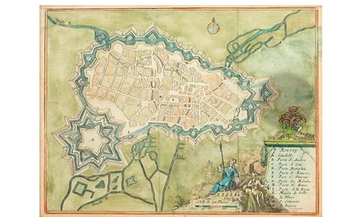 Carte la ville de Lille, ses fortifications et sa citadelle Vauban