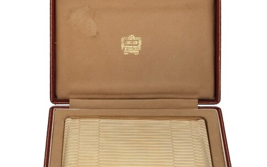 NOT SOLD. Cartier: A cigarette case of 9k gold. Weight app. 194 g. W. 8.3...