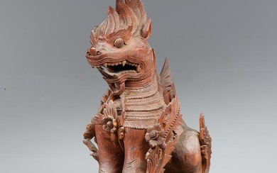 Carved Southeast Asian Qilin Figure