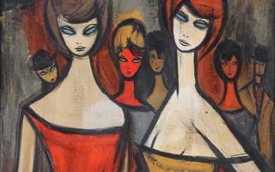 Charles Levier (French 1920-2003), Untitled (Group of Women)