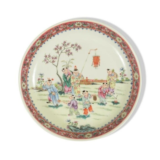 Chinese Famille Rose Plate, Republic