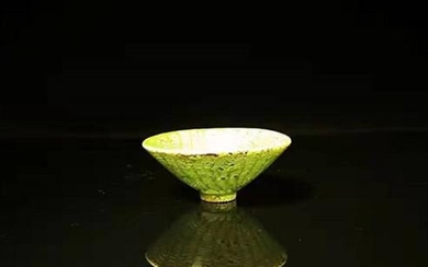 Chinese Green Glaze Porcelain Cup