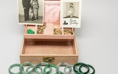 Chinese Jade Stone & Vintage Jewelry Sets