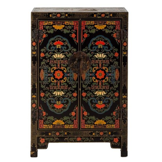 Chinese Lacquered Decorated Cabinet