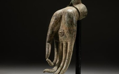 Chinese Old Bronze Buddha Hand Sculpture