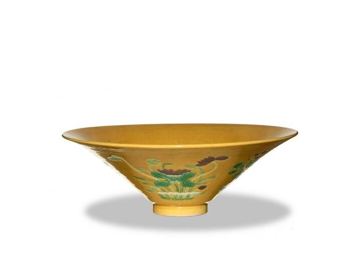 Chinese Sancai Dou-Li Bowl, Late Qing Dynasty