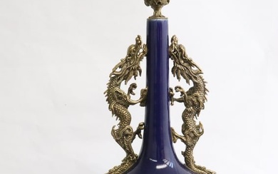 Chinese porcelain vase with bronze ormolu