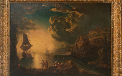 Cliff with Marine View, 18th century Neapolitan school