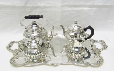 Coffee and tea service - .915 silver - Juan Sellan, Madris - Spain - Late 19th century