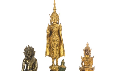 Collection Buddha and temple figures, 20th century (4)