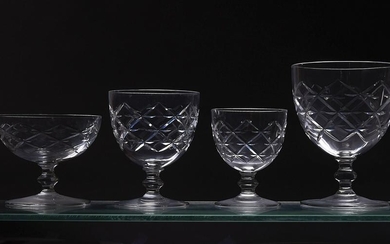 Collection of Lead Crystal Baccarat Stemware ranging in