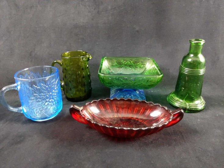 Colorful Glass Lot of 5