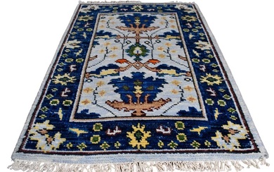 Colorful blue Azeri - unused - Rug - 97 cm - 65 cm