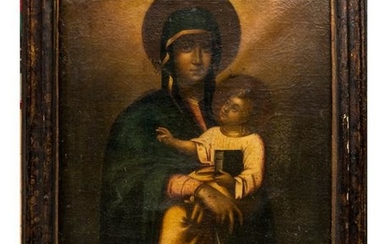 Cretan Venetian School. Black Madonna with the Child.