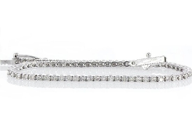 D-F VS1-SI2 - 14 kt. White gold - Bracelet - 2.25 ct Diamond - no reserve price