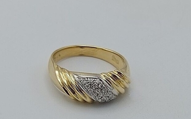 Damiani - 18 kt. White gold, Yellow gold - Ring - 0.11 ct Diamonds