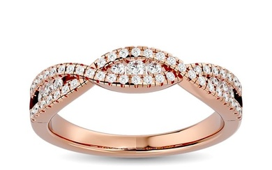 Diamond 1/3 ct tw Stackable band in 14K Rose Gold