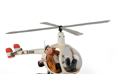 Diorama van Nero in een helikopter. Unicaat. Realisatie Bernard Lefever.